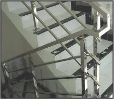 Fixing of side grills on staircase