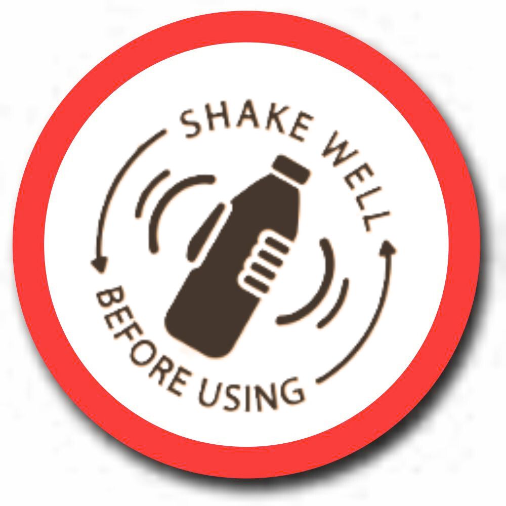 Shake well before use. icon